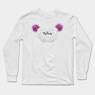 Stay Spooky Skeleton Hand Hearts - Pastel Goth - Mightbelucifer Long Sleeve T-Shirt